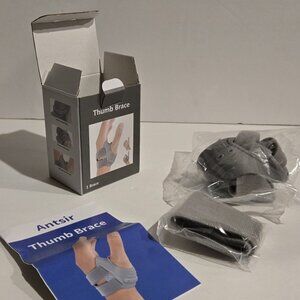 Thumb Brace for Joint Pain. ( Left Hand, Size: M, Gray )